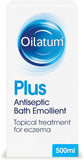 Oilatum Antiseptic Bath Emollient for Eczema & Dry Skin, Topical Bath Treatment, Cleanses & Reduces Chance of Infection, Suitable for Adults & Children over 6 Months, Fragrance Free, 1 x 500ml