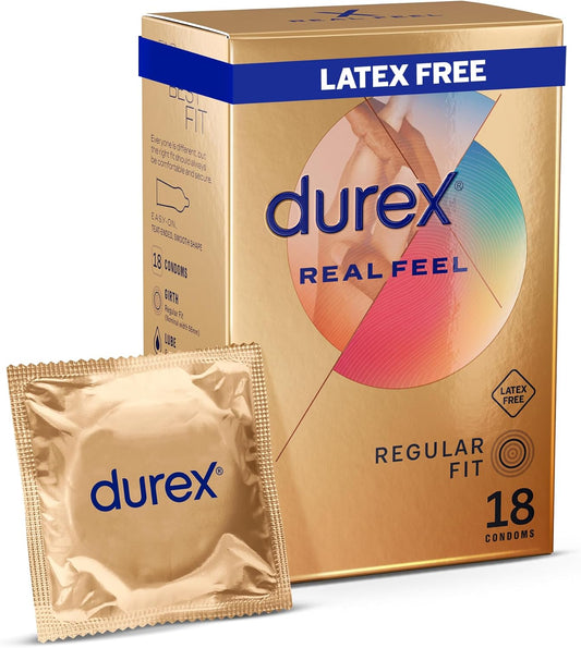 Durex Real Feel Condoms Latex Free Regular Fit 18s