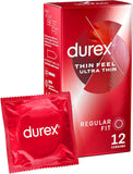 Durex Thin Feel Ultra Thin Condoms 12 pk