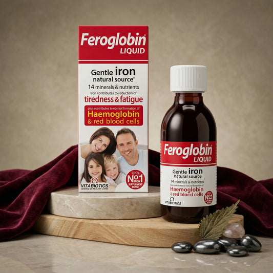 Vitabiotics Feroglobin Liquid 200ml – Liquid Iron Supplement Energy Support