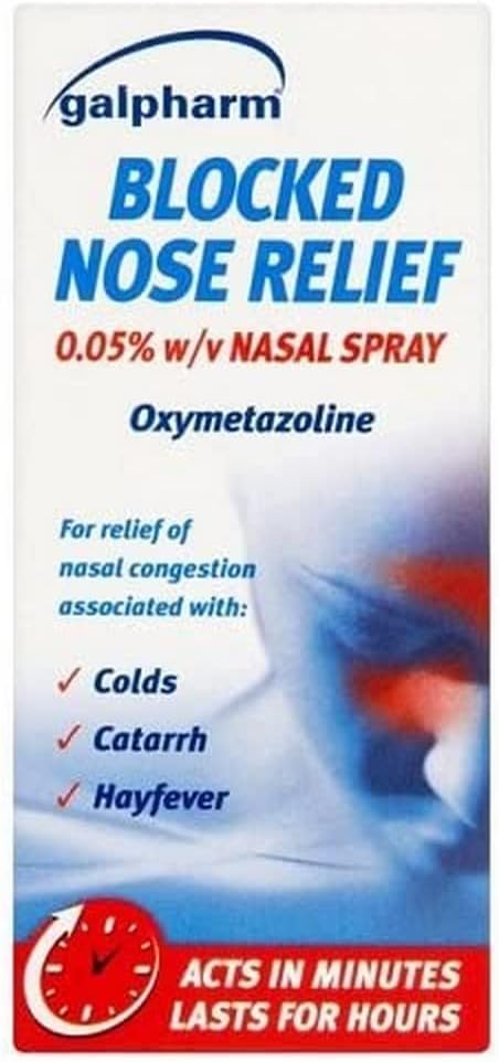 Galpharm Nasal Decongestant Spray (15ml) - Fast Relief for Blocked Noses