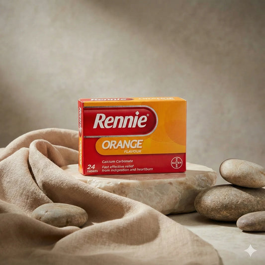 Rennie Orange Chewable Tablets (24 Pack) - Fast Heartburn & Indigestion Relief
