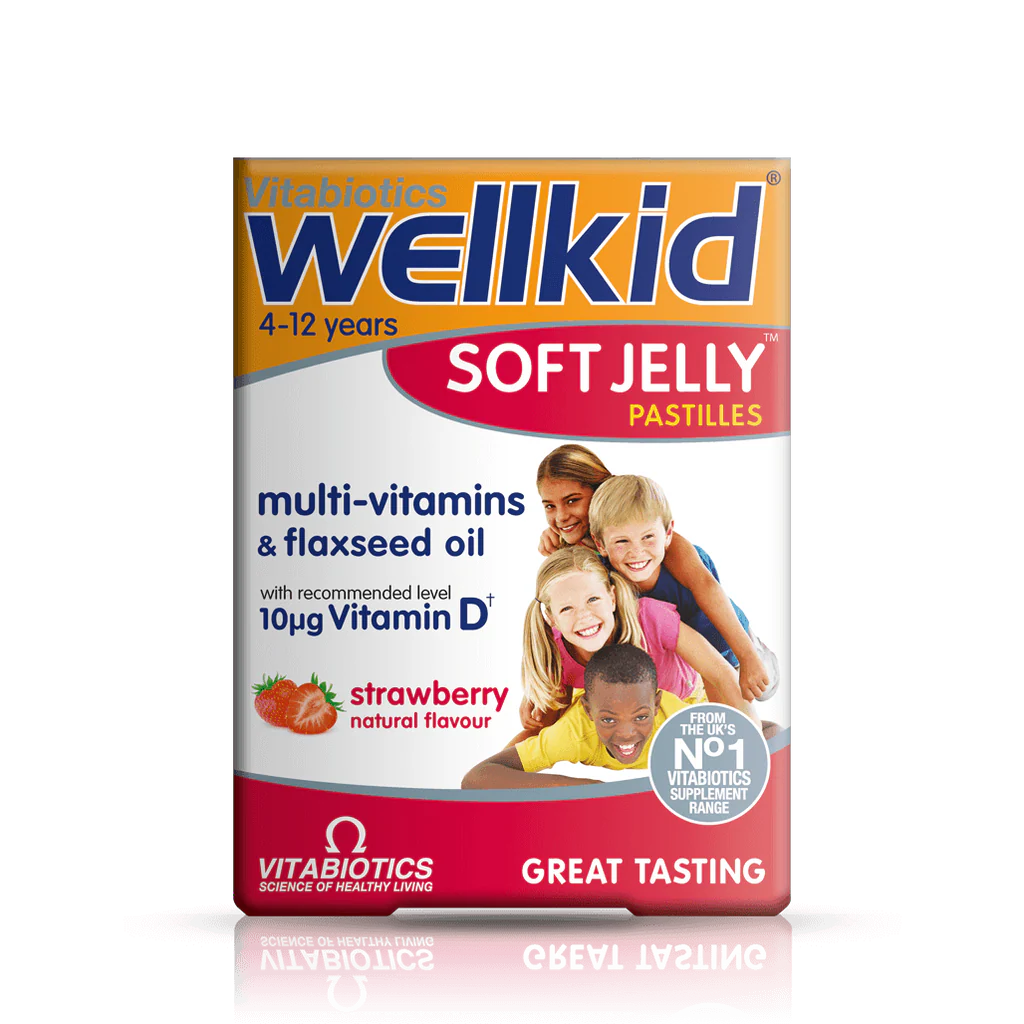 Vitabiotics Wellkid Soft Jelly Strawberry (30 Pastilles)