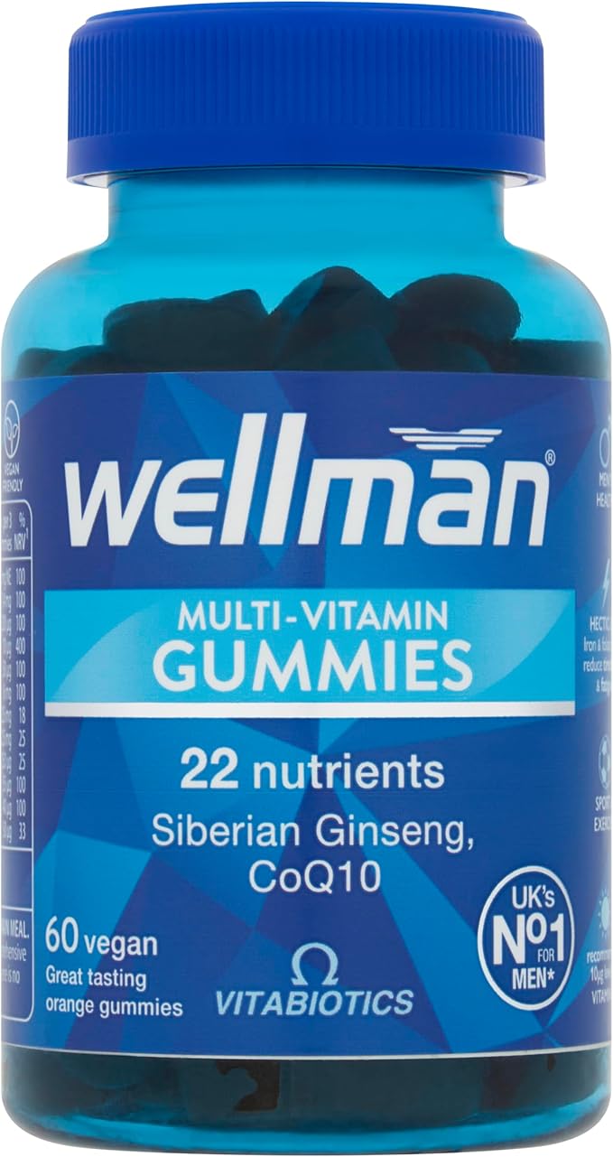 Vitabiotics Wellman Multi-Vitamin Gummies (60 Pack) - Energy & Immune Support