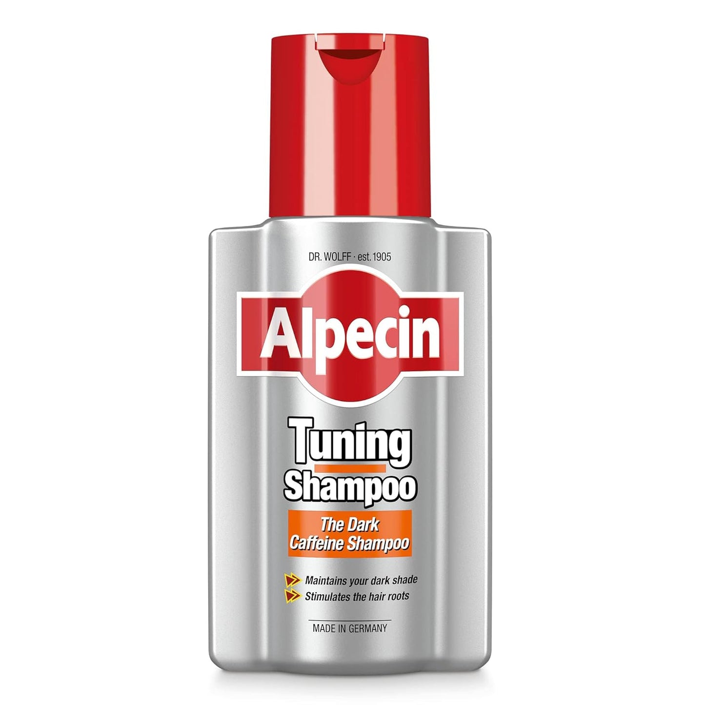 Alpecin Tuning Shampoo 3x 200ml | Preserves Natural Hair Colour and Supports Natural Hair Growth | Dark Caffeine Shampoo to Cover Early Grey Hairs | Hair Care for Men Made in Germany