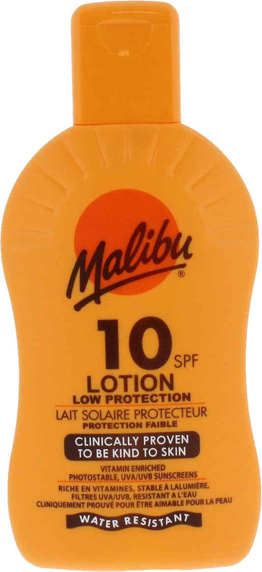 Malibu Low Protection Water Resistant Vitamin Enriched SPF 10 Sun-Screen Lotion, 200ml