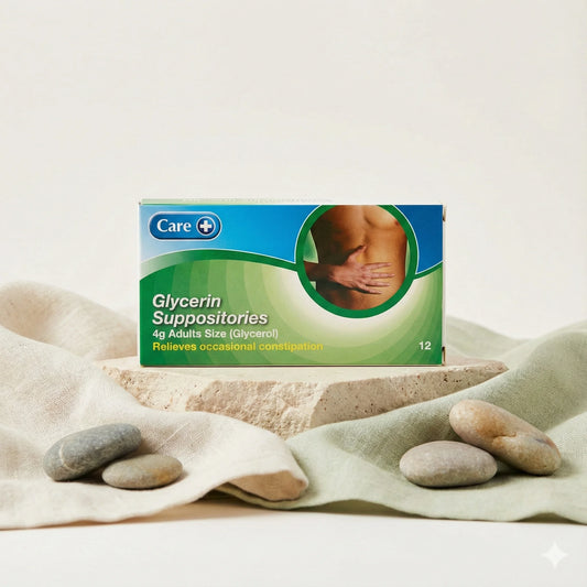 Care Glycerin Suppositories 4g (12 Pack) - For Fast Constipation Relief