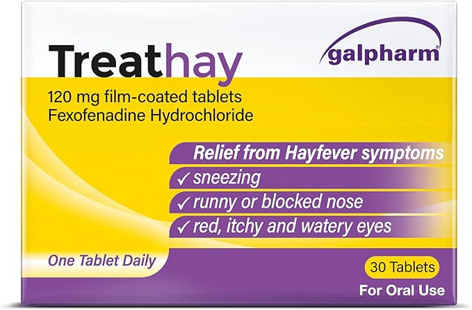 Treathay Hay Fever & Allergy Relief 120mg Tablets (30 Pack) - Non-Drowsy
