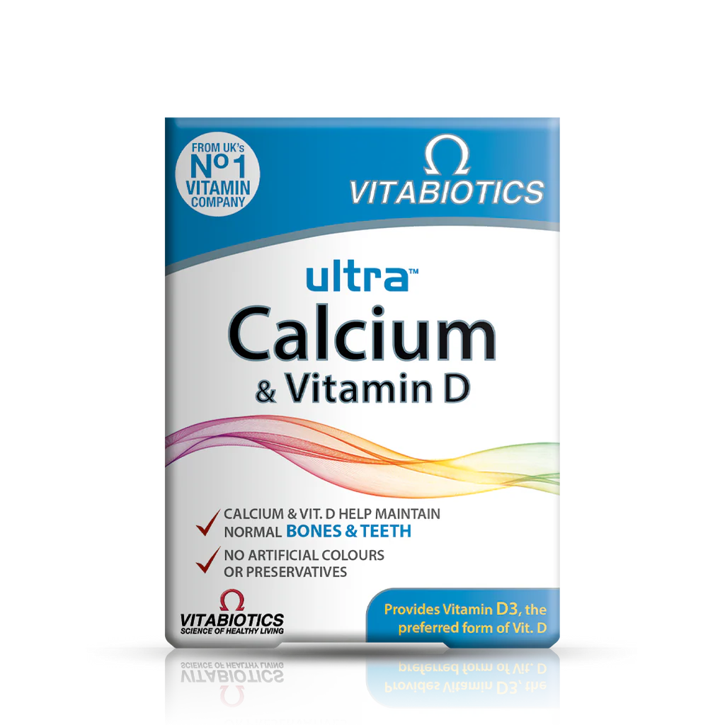 Vitabiotics Ultra Calcium & Vitamin D Tablets (30 Pack) - Bone & Teeth Support