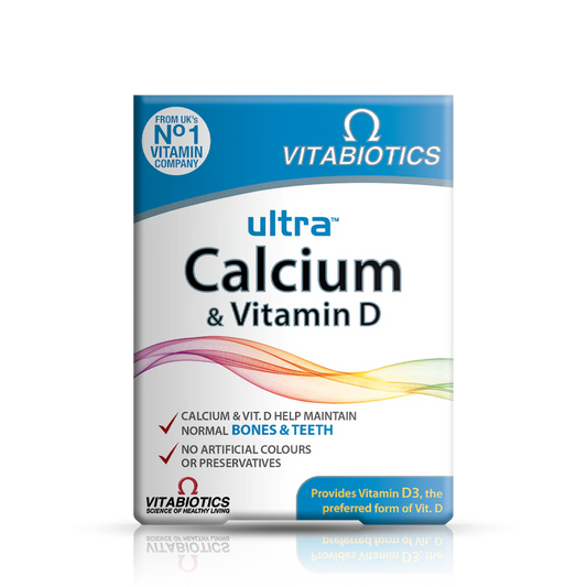 Vitabiotics Ultra Calcium & Vitamin D Tablets (30 Pack) - Bone & Teeth Support