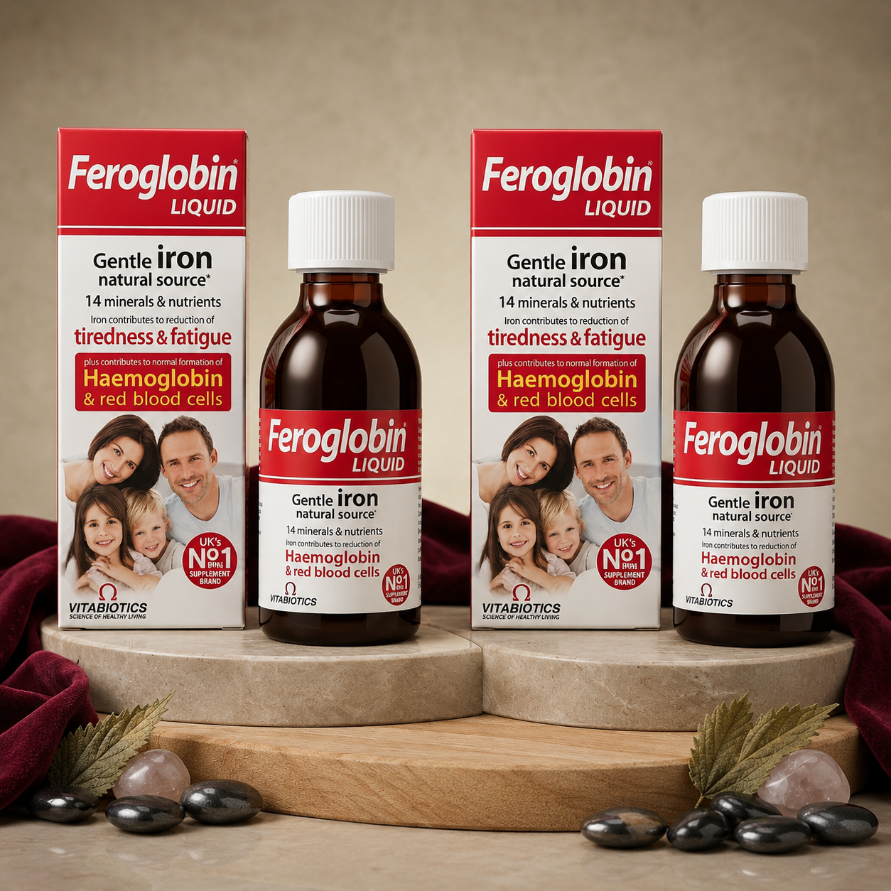 Vitabiotics Feroglobin Liquid 200ml – Liquid Iron Supplement Energy Support