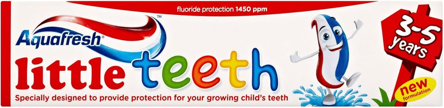 Aquafresh Toothpaste Little Teeth 3-5 Years 50ml (Pack of 6)